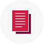 A red vector drawing of documents