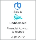 ReeBee sale to Flipp - Undisclosed, financial advisor to ReeBee, June 2022